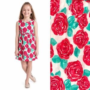 Vineyard Vines Girls "Run for the Roses" Kentucky Derby Silk Blend Dress, Size 7
